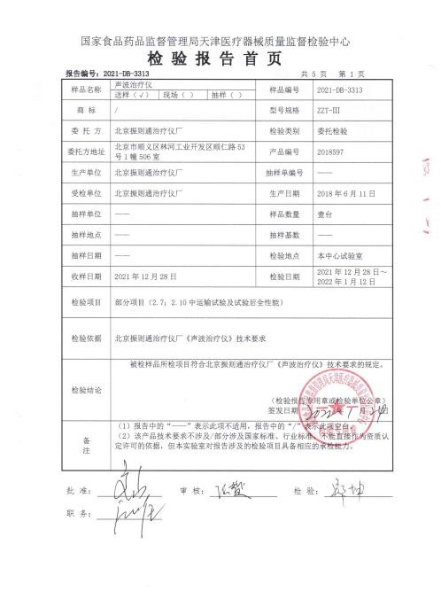 Ⅲ型检验报告单